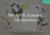 ssc chsl expected gk questions