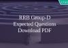 RRB Group-D Expected Questions PDF