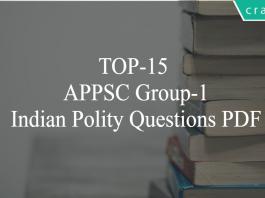 TOP-15 APPSC Group-1 Indian Polity Questions PDF