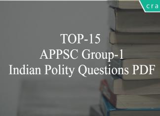 TOP-15 APPSC Group-1 Indian Polity Questions PDF