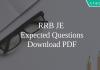 RRB JE Expected Questions PDF