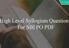 high level syllogism questions for sbi po pdf