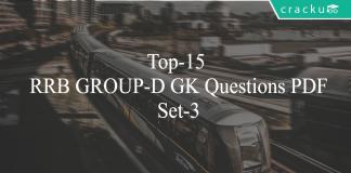 Top-15 RRB GROUP-D GK Questions PDF Set-3