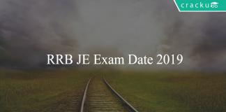 RRB JE Exam Date 2019