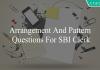 arrangement and pattern questions for sbi clerk