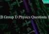 RRB Group D Physics Questions