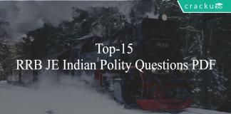 Top-15 RRB JE Indian Polity Questions PDF