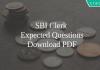 SBI Clerk Expected Questions PDF