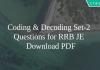 Coding & Decoding Set-2 Questions for RRB JE PDF