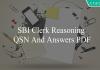 sbi clerk reasoning questions and answers pdf
