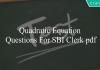quadratic equation questions for sbi clerk pdf