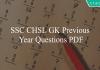 ssc chsl gk previous year questions pdf