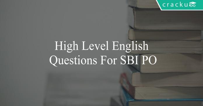 high level english questions for sbi po