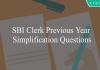 sbi clerk previous year simplification questions