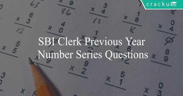 sbi clerk previous year number series questions