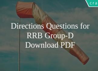 Directions Questions for RRB Group-D PDF