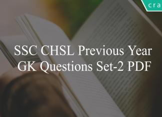 ssc chsl previous year gk questions set-2 pdf