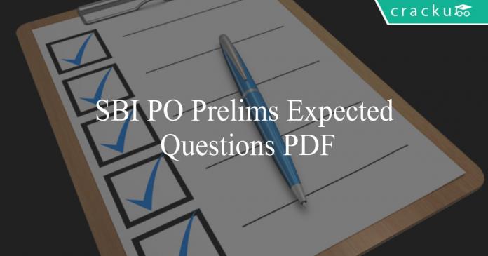 sbi po prelims expected questions