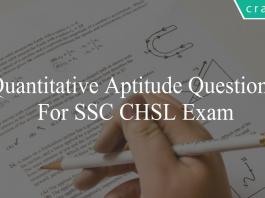 quantitative aptitude questions for ssc chsl exam