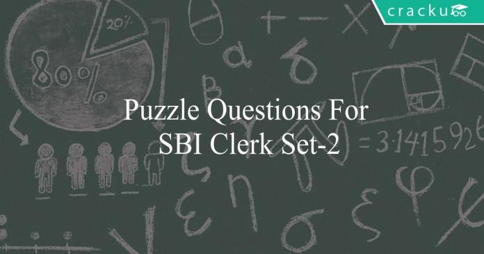 puzzle questions for sbi clerk set-2