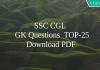 SSC CGL GK Questions TOP-25 PDF