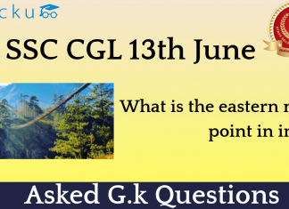 SSC CGL 13th June Asked GK Questions