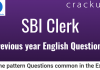 SBI Clerk English Previous Year Questions With Video Explanation