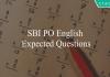 sbi po english expected questions