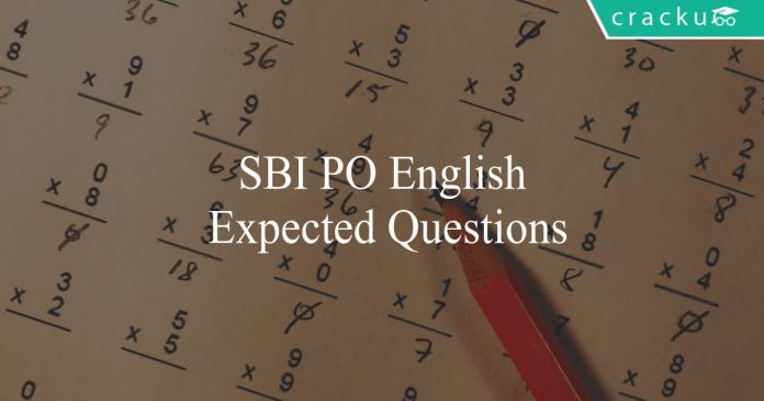 sbi po english expected questions