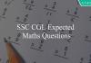ssc cgl expected maths questions