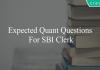 expected quant questions for sbi clerk
