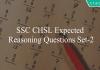 ssc chsl expected reasoning questions set-2
