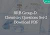 RRB Group-D Chemistry Questions Set-2 PDF