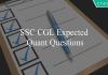 ssc cgl expected quant questions