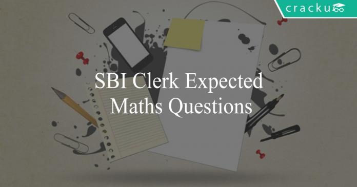sbi clerk expected maths questions