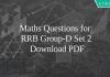 Maths Questions for RRB Group-D Set 2 PDF