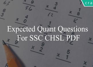 expected quant questions for ssc chsl pdf
