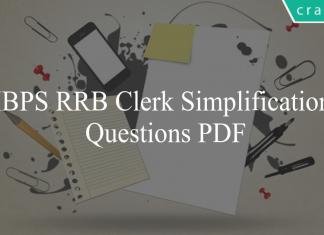 ibps rrb clerk simplification questions pdf
