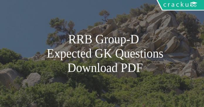 RRB Group-D Expected GK Questions PDF
