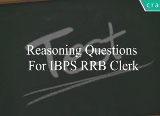 reasoning questions for ibps rrb clerk