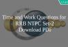 Time and Work Questions for RRB NTPC Set-2 PDF