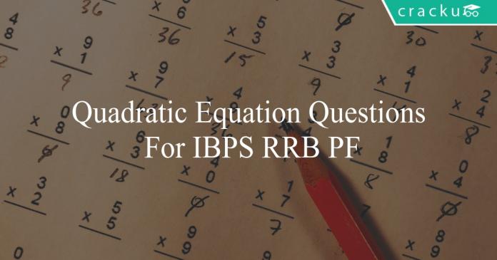 quadratic equation questions for ibps rrb po