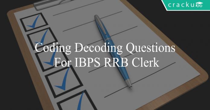 coding decoding questions for ibps rrb clerk