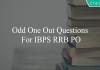 odd one out questions for ibps rrb po