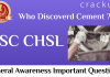 SSC CHSL General Awareness Expected Questions
