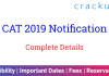 CAT 2019 Notification PDF