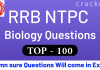 RRB NTPC 100 Biology Questions