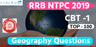 RRB NTPC 100 Geography Questions