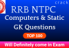 RRB NTPC Computers & Static GK Questions