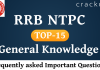 RRB NTPC GK Questions